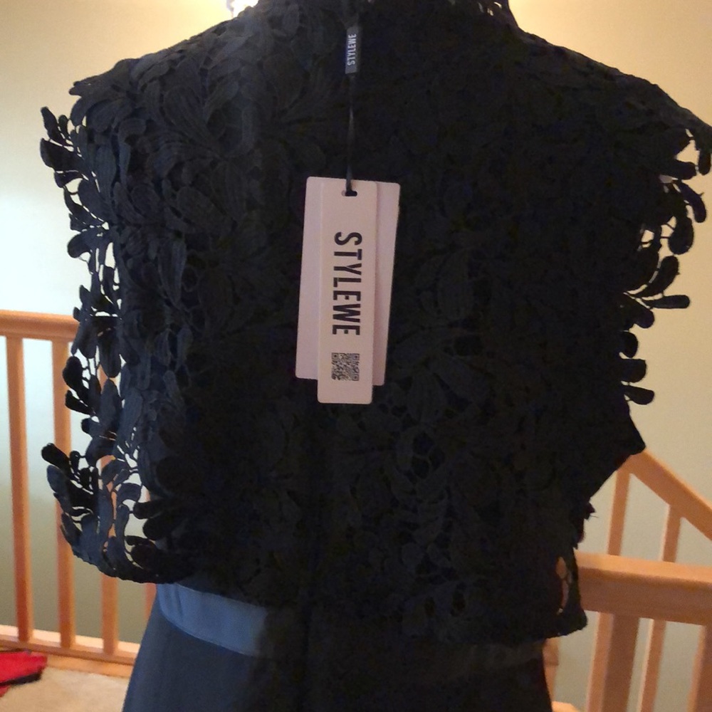 Designer black Couture classic lace top dress - Picture 6 of 11